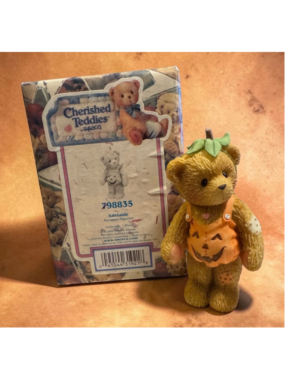 Cherished Teddies Adelaide Pumpkin Bear Figurine 798835